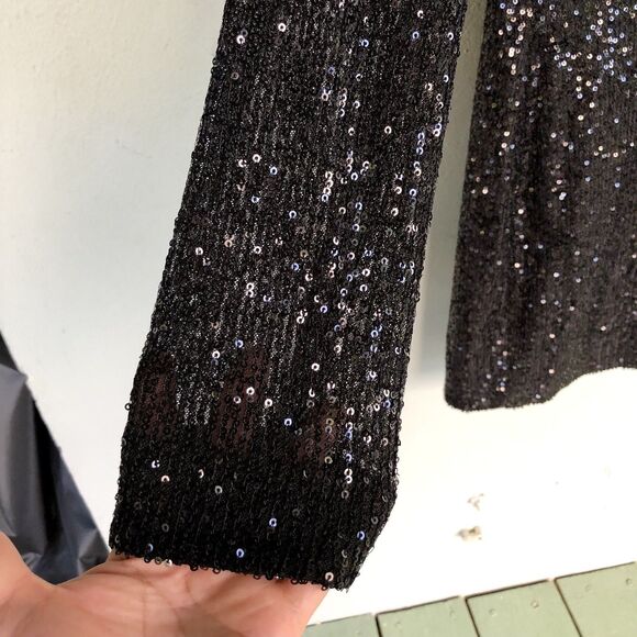 Ramy Brook Sequin Mini Dress Women 6 Becky Faux Wrap Deep-V Cocktail  Party - Picture 5 of 16